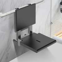 Chaises de douche murales pour baignoire Siège de douche pliable accessible avec dossier