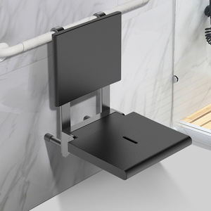Sillas de baño montadas en la pared, asiento de ducha plegable accesible con respaldo - Product Image 2