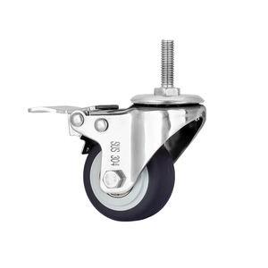 Rodízio TPR para serviço leve de 2 polegadas Rodízio industrial Rodízios de aço inoxidável para carrinho de roda giratória - Product Image 5