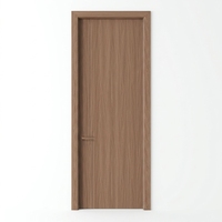 Porte intérieure écologique en bois mélaminé, silencieuse, à fermeture douce, moderne, pré-montée, sans peinture, aspect grain de bois, pour chambre de villa