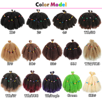Vente en gros de lots de Nobles 12 pouces Kinky Twist de meilleure qualité, or, Afro Kinky Bulk, mèche 10 brins/paquet, tresse au crochet