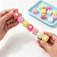 Personalized Logo Printing Plastic Cartoon Silent Keyboard Clicker Customized Keycap Hand Decompression Bag Charm Keychain