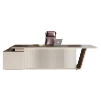 Ensemble de bureau et chaise de direction moderne : bureau d'ordinateur simple et élégant pour patron/manager