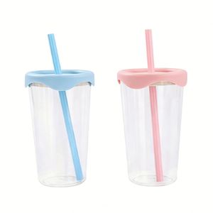 <b>Reusable</b> Tritan 500ml Straw <b>Cup</b> Portable Lightweight Travel Coffee Juice Drinking Bottle Outdoor Fitness Daily Drink <b>Cup</b> - Product Image 1