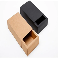 Vente en gros de boîte à tiroir coulissant en papier kraft rigide personnalisé de luxe emballage biodégradable de boîtes gaufrées revêtues d'UV