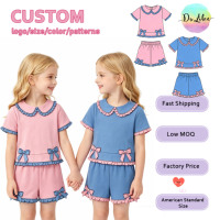 Ensemble deux pièces pour filles, débardeur sans manches et short, vêtements de tous les jours pour enfants