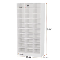 Meuble à chaussures moderne en bois, minimaliste, multifonctionnel, blanc, 10 niveaux, autoportant, pour entrée, meuble de rangement, mobilier de maison, salon