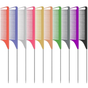 Custom Logo Nylon Rat Tail <b>Comb</b> Salon Hairdressing Parting <b>Comb</b> Antistatic and Heat-resistant Teasing <b>Comb</b> - Product Image 1