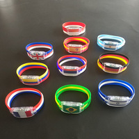 Bracelet lumineux LED 2026 pour supporters, avec design personnalisable et technologie de tension haute fréquence