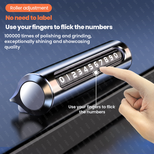 Carte de stationnement temporaire pour voiture Accessoires de voiture Interrupteur rotatif caché Plaque d'immatriculation pour téléphone Autocollant pour automobile Panneau d'arrêt universel - Product Image 6