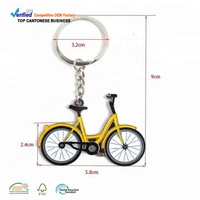 Porte-clés en métal plaqué, forme vélo, personnalisé, faible MOQ, idéal pour la promotion et les cadeaux (vente en gros)
