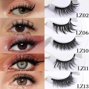 Juego de pestañas postizas transfronterizas con rizador de pestañas magnético Simulación natural Pestañas de zorro de pelo sintético Sin pegamento - Product Image 3