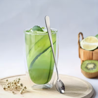 Cuillère à long manche en acier inoxydable moderne, cuillère à thé glacé, cuillère à café, cuillère à cocktail pour bars et restaurants