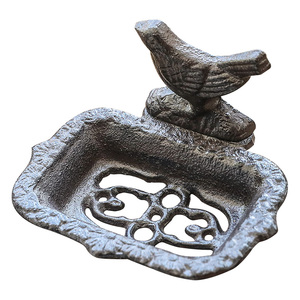 Porte-savon oiseau vintage européen Plateau en métal rustique pour lavabo de villa Décor de <span class=keywords><strong>jardin</strong></span> extérieur en <span class=keywords><strong>fonte</strong></span> en <span class=keywords><strong>fonte</strong></span> en <span class=keywords><strong>fonte</strong></span> - Product Image 6