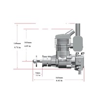 Moteur à essence RCGF Stinger 15cc 2 temps à soupape à piston, compatible avec les propulseurs 1306, 1406, 1308, 1307 pour avions RC à voilure fixe