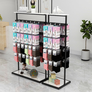 رف عرض معلق للملابس الداخلية والجوارب، رف متعدد الوظائف لحافظات الهواتف المحمولة، رف جوارب مزدوج الجوانب قائم بذاته للمتاجر - Product Image 2