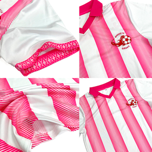 Magliette da Calcio Vintage <span class=keywords><strong>a</strong></span> <span class=keywords><strong>Righe</strong></span> Rosse <span class=keywords><strong>e</strong></span> Bianche per Uomo, Jersey Retrò con Logo Personalizzabile - Product Image 3