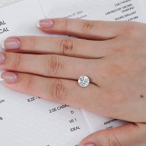 Kim cương 2CT đạt chứng nhận IGI, <span class=keywords><strong>2</strong></span> carat, cắt tròn sáng, màu DEF, độ tinh khiết VVS, mọc trong phòng thí nghiệm CVD - Product Image 3