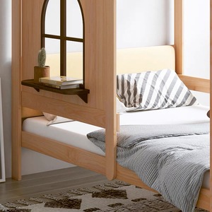 <span class=keywords><strong>Lit</strong></span> d'enfant simple superposé en bois massif <span class=keywords><strong>Lit</strong></span> <span class=keywords><strong>surélevé</strong></span> dans les arbres Facile à assembler avec fenêtre Style moderne - Product Image 6