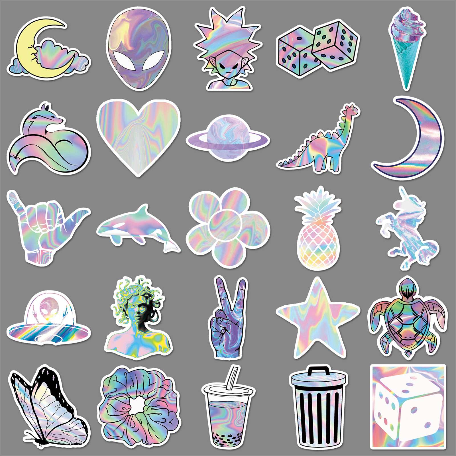 Custom Design Printing Waterproof Holographic Die Cutting Hologram Laser Label Stickers