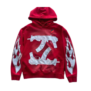 Prix Abordable OEM 100% Coton Vintage Effet Vieilli Graphique Survêtement Homme Oversize Ample 240 Grammes Manches Évasées Hiver Personnalisé - Product Image 1
