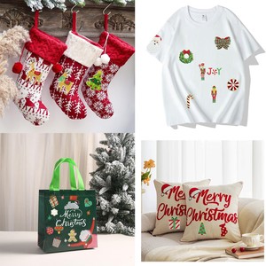 En gros, appliques thermocollantes brodées en chenille de Noël, motifs Casse-noisette, Renne, Pain d'épices, Arbre, pour pulls <span class=keywords><strong>et</strong></span> sacs de Noël - Product Image 5
