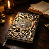Oferta Especial: Cuaderno de Cristales Curativos con Gemas, Grava de Ágata y Jaspe, Árbol de la Vida y Siete Chakras, Ideal para Regalo