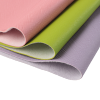 Tissu en cuir artificiel PVC gaufré imperméable et anti-moisissure avec support tricoté pour coussins de canapé, chaises et sacs – Vente en gros