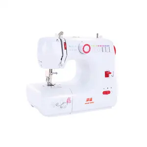Máquinas de costura Overlock do agregado familiar portátil elétrico automático mini máquina de costura para 12 pontos incorporados