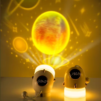 Cadeau de Noël Kawaii Projecteur Staryy Veilleuse Décoration d'intérieur Chambre d'enfant Lampe de lit LED rechargeable Lampe de nuit 3D pour enfants