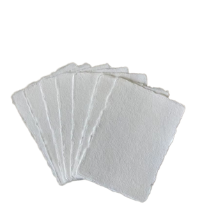 Haute qualité 5x7 "300gsm fait <span class=keywords><strong>à</strong></span> la main coton chiffon papier blanc aquarelle dessin impression logo <span class=keywords><strong>carte</strong></span> d'invitation - Product Image 1