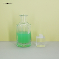 Colonne romaine transparente bouteille de parfum verre vert rotin maison et voiture parfum verrerie artisanale