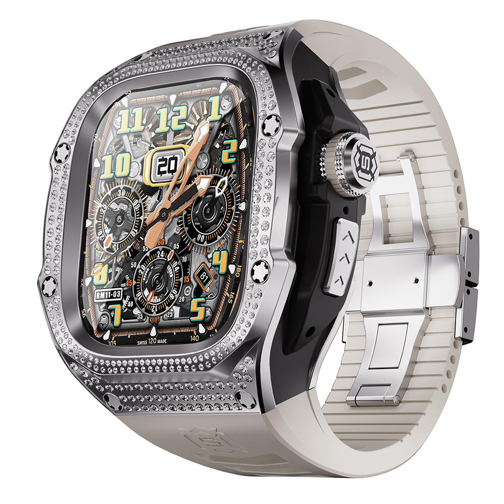 Argento + strass bianco