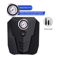 Mini pompe à air portable d'urgence 12V en ABS avec moniteur de pression des pneus et lumière d'urgence, type pointeur, pour voitures