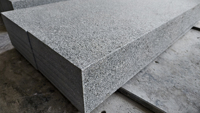 Escalier extérieur en granit flammé 140x30x20cm, escaliers et carreaux épais en granit gris foncé anti-dérapant, granit gris de sortie d'usine
