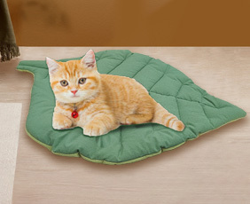 Manta de algodón suave para mascotas, Alfombrilla en forma de hoja para perros y gatos, cama lavable para cachorros - Product Image 6