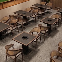 OEM ODM Ensemble de table et de chaises de restaurant commercial multifonctionnel pour barbecue, fondue, salle à manger, restauration intelligente