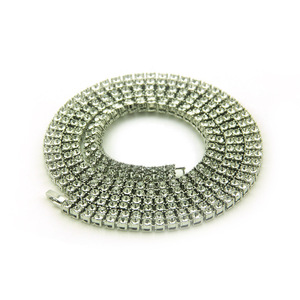 Chaîne double rangée Hip Hop, Collier long et complet, Bijou populaire, Collier Lijing de mode Tanjing - Product Image 3