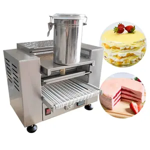 Double Rows Thin Cake Machine Roast Duck Pie Crust Pancake Machine Commercial Crepe Paper Cake Maker Thousand Layer Cake Machine