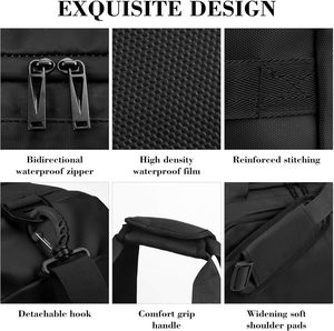 กระเป๋าทรงดัฟเฟิลกีฬาแฟชั่นใส่ได้ทั้งชายและหญิงมีซิปช่องใส่รองเท้าแบบแห้ง/เปียกสำหรับการเดินทางไปยิม - Product Image 6