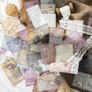 Paquete de 30 Serie de periódicos antiguos retro Collage 8 modelos Pegatinas de papel decorativas Cuenta de mano Material de periódico antiguo - Product Image 4