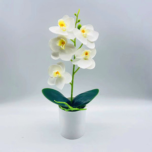 Orchidée Phalaenopsis Artificielle en Soie, Plante Artificielle Faite à la Main, Décoration de Mariage, Ornement - Product Image 2