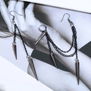 Stainless Steel Spike <b>Clip</b>-On Earrings Punk Gothic Style Dangle Ear <b>Hooks</b> Unisex Fashion Jewelry - Product Image 5