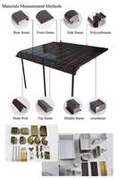 Auvent de fenêtre de balcon élégant en aluminium, résistant aux intempéries et aux UV