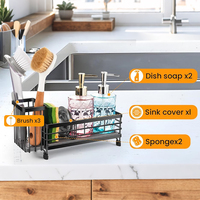 Égouttoir de séchage pour évier de cuisine, organisateur d'accessoires de cuisine à séchage rapide, support pour éponges