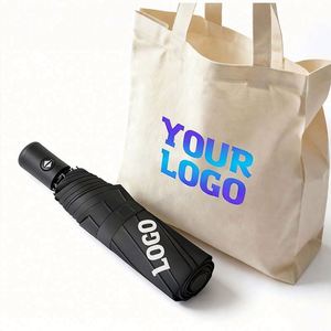 Auto Open Compact Travel Paraguas De Lluvias Strong Portable Wind Resistant for Men and Women Black Custom <b>Folding</b> Umbrella - Product Image 1