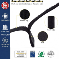Vente en gros de ruban auto-agrippant personnalisé, écologique, lavable, 100% nylon, à forte adhérence, sur le même côté, 25 m/rouleau, pour usage médical
