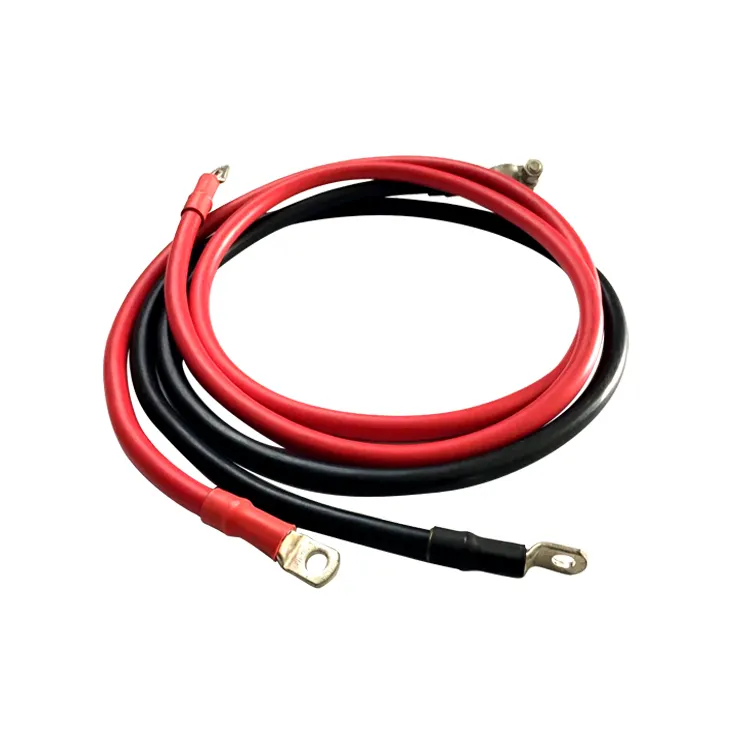 Hot Sold Tinned Copper Customized Ring Terminal Harness Jumper Cable Battery Inverter Terminal Cable For Automotive Car Truck