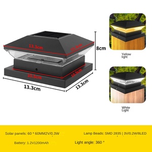 ไฟสวน LED พลังงานแสงอาทิตย์กันน้ำ สว่างสดใส สำหรับติดตั้งบนเสา รั้ว และป้ายบอกทาง - Product Image 2