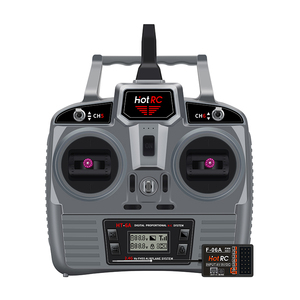 Hotrc HT-6A 2.4G 6CH <span class=keywords><strong>Transmitter</strong></span> và FHSS 6CH <span class=keywords><strong>Receiver</strong></span> điều khiển từ xa cho FPV drone máy bay <span class=keywords><strong>RC</strong></span> Xe thuyền - Product Image 1